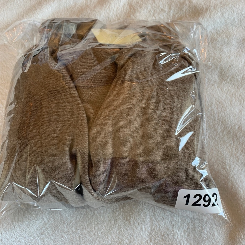A'Reve Brown Bishop Sleeve Ruched Sweater Dress - Picture 6 of 6